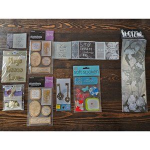 Mixed Lot Scrapbooking Stickers Metal Embellishments Wedding Vintage NEW #7